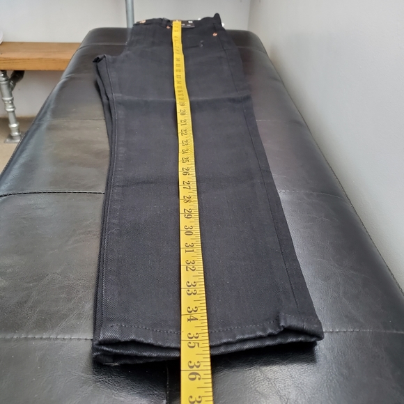 Super high waisted black slim jeans 6 SHORT - Picture 9 of 11